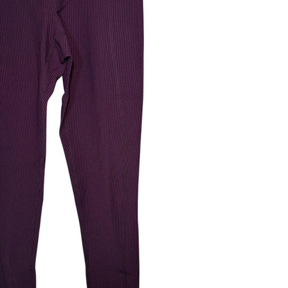 For Love & Lemons Purple Ribbed High Waist Leggings XS NWT - Picture 2 of 7